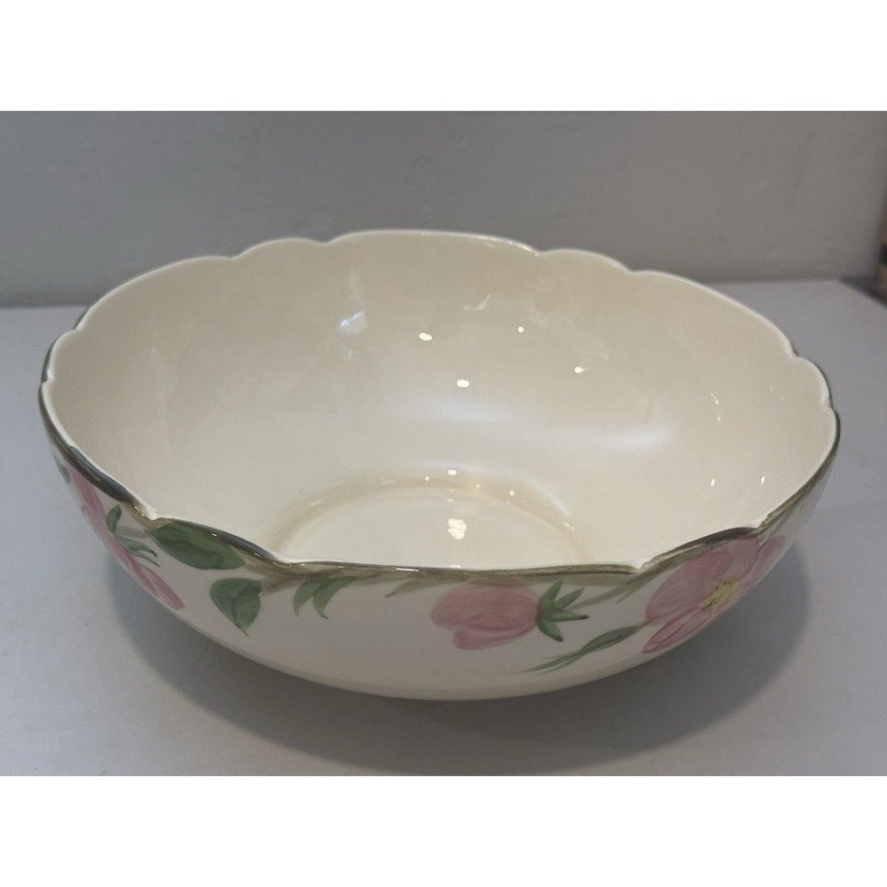 🌸Vintage 10.2" Large‎ Franciscan Desert Rose Scalloped Serving Salad Fruit Bowl - Picture 9 of 11
